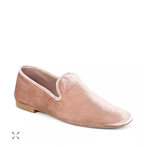 Vince Women Bray Velvet Smoking Slippers Flats Loafers Blush Pink Shoe sz 7.5 - Picture 3 of 17